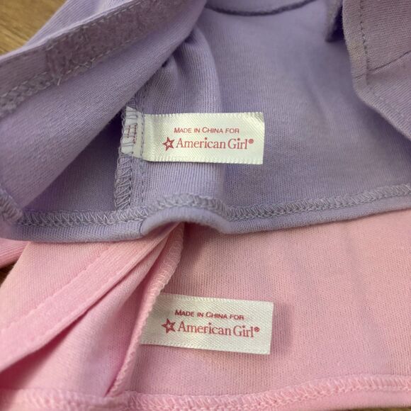 American Girl Doll Set of 2 Long Sleeve Tops - Purple and Pink - Picture 6 of 6